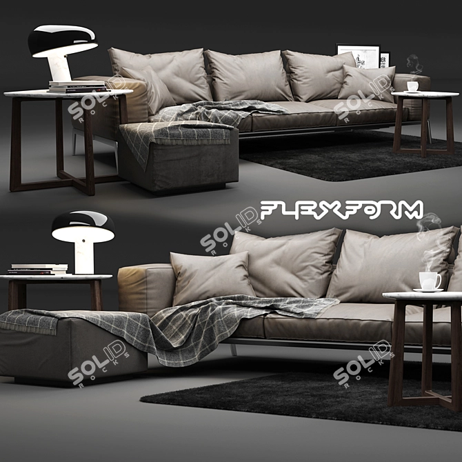 Flexform Lifesteel: Modern Comfort for Your Living Space 3D model image 2