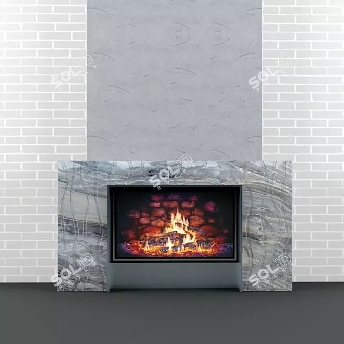 Modern Style Fireplace: Version 10 3D model image 1