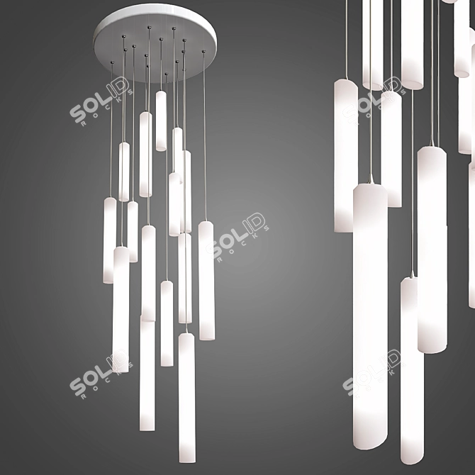 Contemporary Pendant Chandelier 3D model image 1