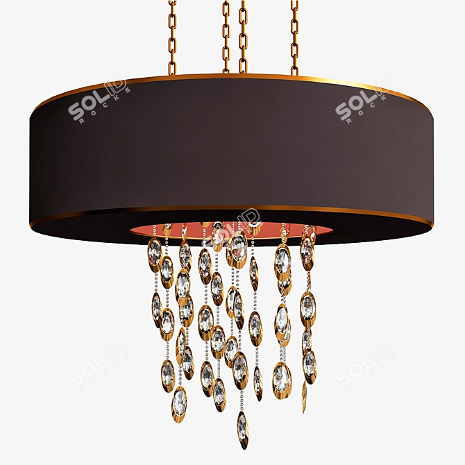 Elegant Black Tie Chandelier 3D model image 1