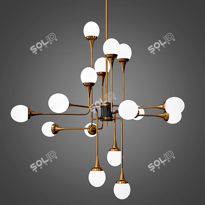 Twelve Globe Stilnovo Lamp 3D model image 1