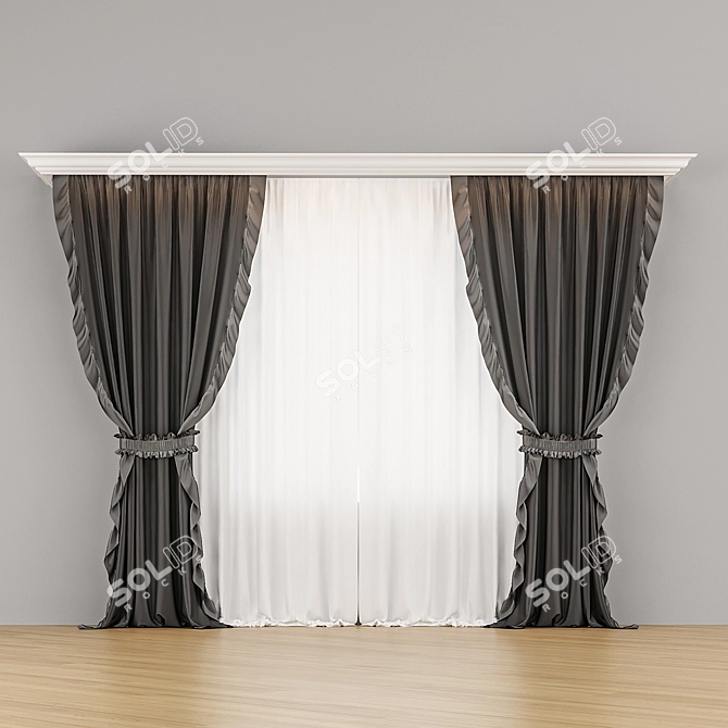 Stylish Window Curtains for Any Room 3D model image 1