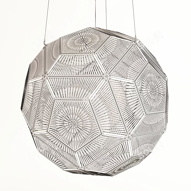 Modern Ball Pendant Light 3D model image 2