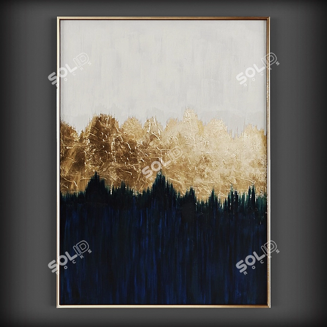 Art Collection: Melange, Golden Caves, Off White Starry Night 3D model image 1