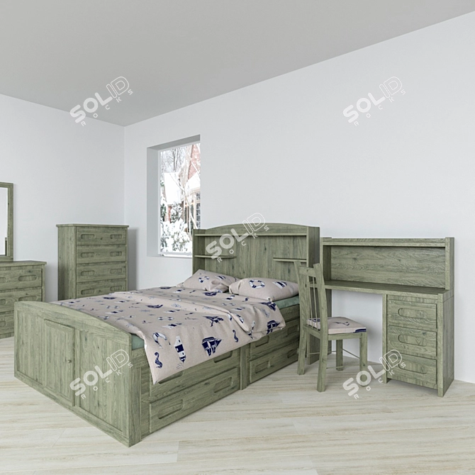 BunkHouse Kids Furniture Set 3D model image 3