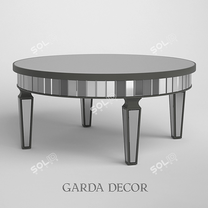 Modern Mirrored Magazine Table 3D model image 1