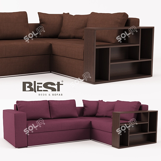 Versatile Modular Divan: OM Kvanti BMR 3D model image 1