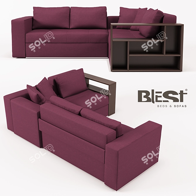 Versatile Modular Divan: OM Kvanti BMR 3D model image 2