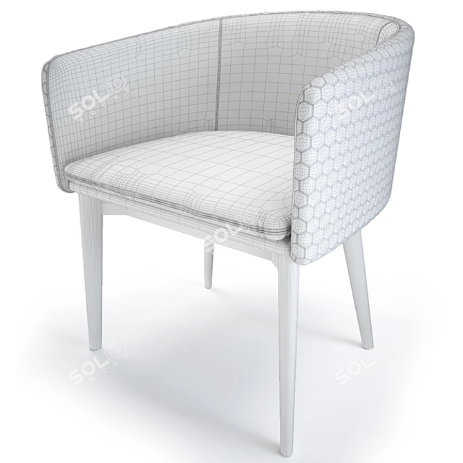 LaForma Harmon - Stylish Studded Armchair 3D model image 3