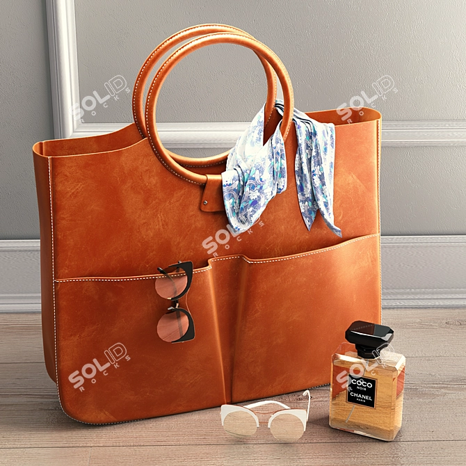 Elegant Polys Handbag VOL2 3D model image 1