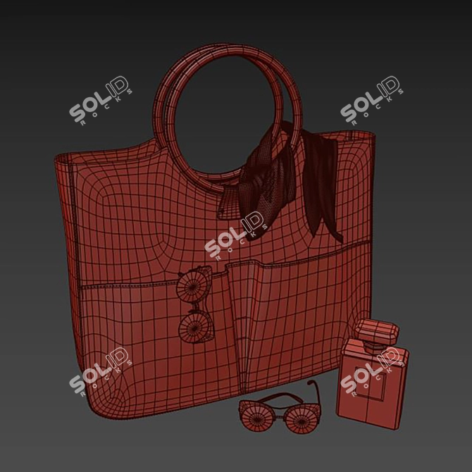 Elegant Polys Handbag VOL2 3D model image 2