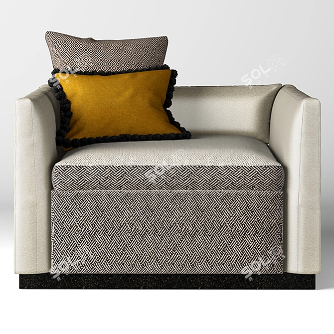 Cozy Comfort: Single Seating Sofa 3D model image 1