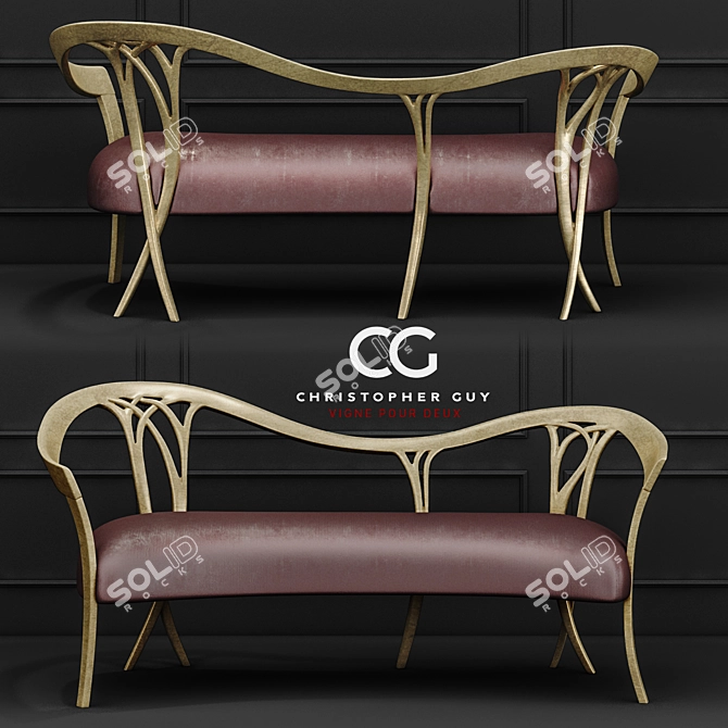 Provence Vineyard Loveseat 3D model image 2