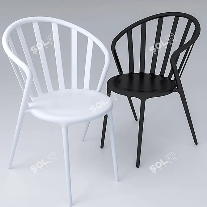Stackable Gold Sparrow Dining Chairs 3D model image 1