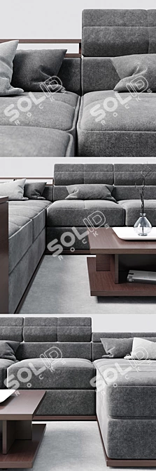 Modular Leonardo Sofa: Customizable & Stylish 3D model image 2