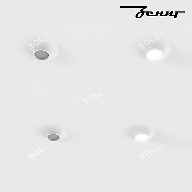 Z-in C50 D100: Stylish Recessed LED Lights 3D model image 2