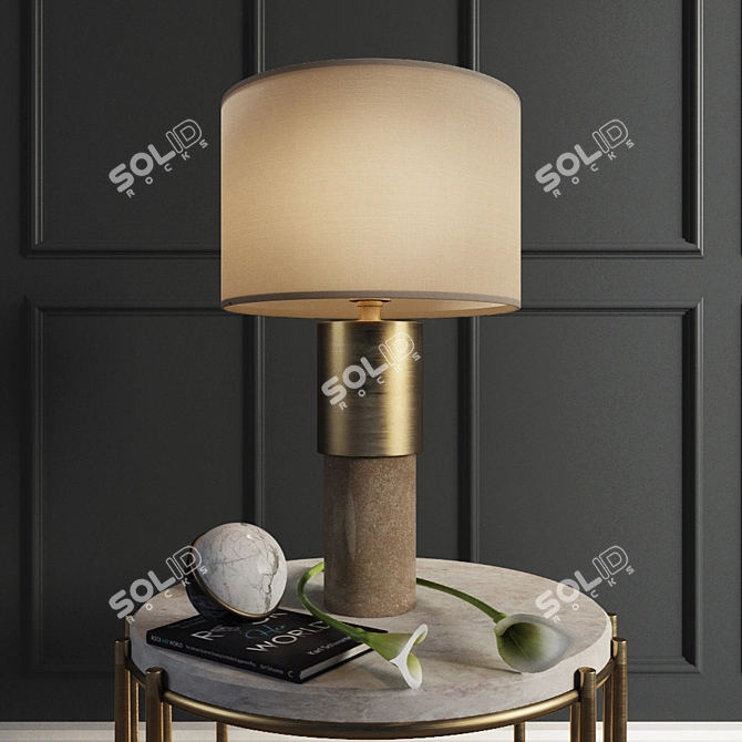 Sleek Akani Table Lamp - Elegant Illumination for Any Space 3D model image 1