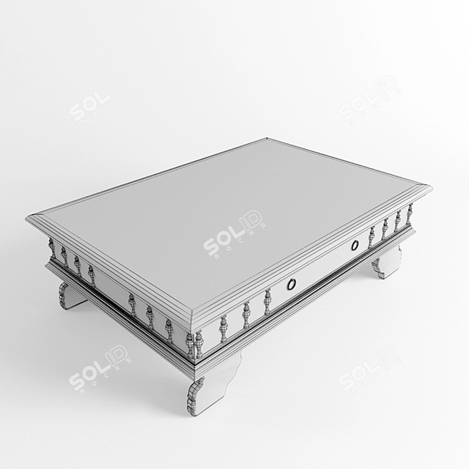 Arte Brotto VA 1074R: Elegant Wood Console Table 3D model image 3