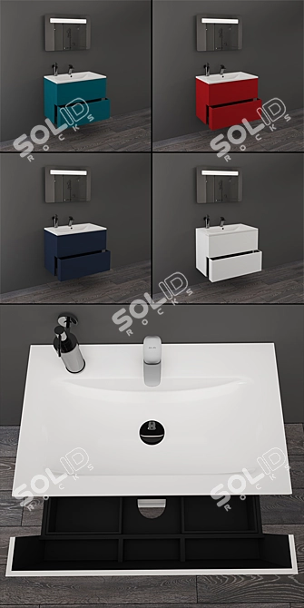 AM.PM SPIRIT V2.0 Bathroom Furniture: Stylish & Functional 3D model image 2
