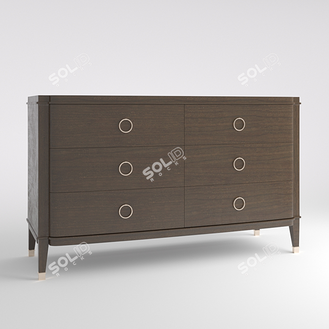 "MODENA" 6-Drawer Chest - Sleek and Functional 3D model image 1