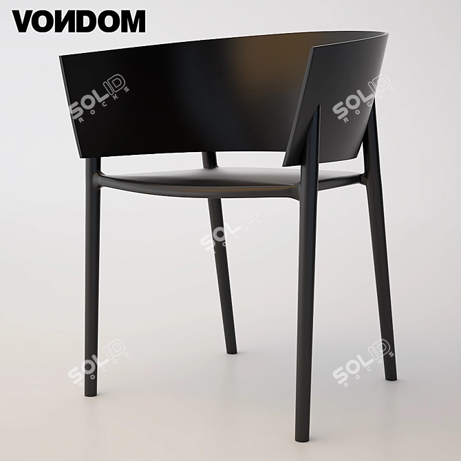 Elegant Africa Chair: Indoor/Outdoor Beauty 3D model image 1