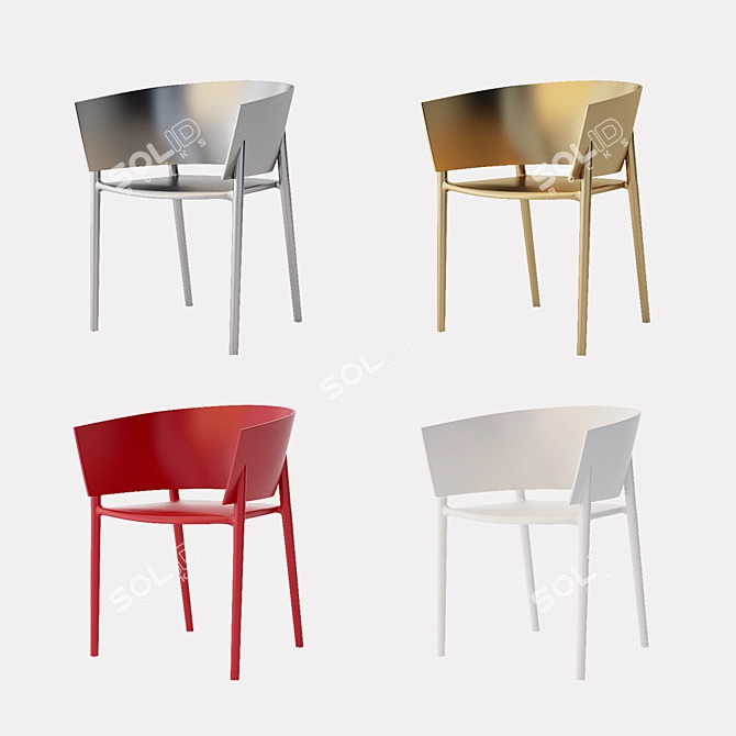 Elegant Africa Chair: Indoor/Outdoor Beauty 3D model image 3