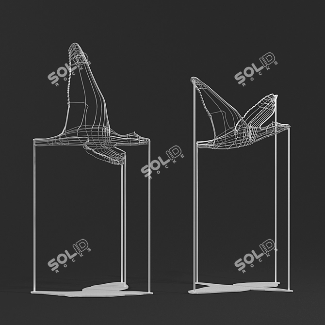 Title: Dynamic Forms - Flight Shadows Sculpture 3D model image 1