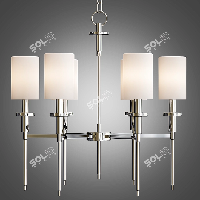 Vintage Charm: Amherst Chandelier 3D model image 1