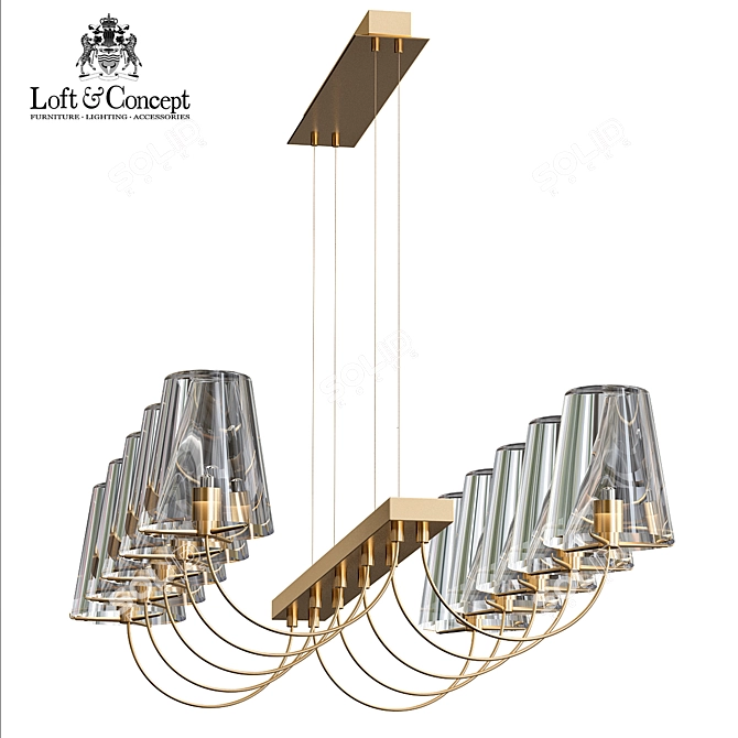 Imperial Chandelier 10: Unrivaled Elegance 3D model image 1