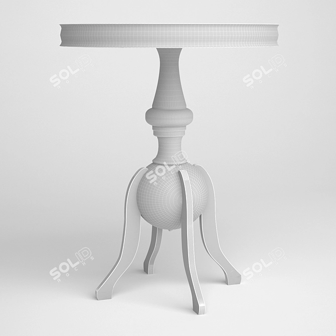 Sleek Steel Magazine Table 3D model image 2