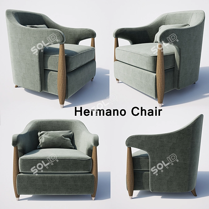 Elegant Comfort: Hermano Chair 3D model image 1