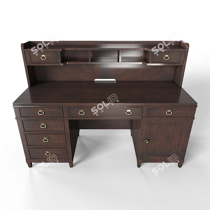 Versatile Smart Credenza Hutch 3D model image 1