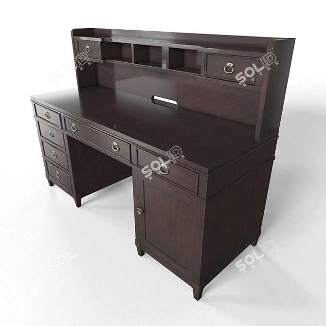 Versatile Smart Credenza Hutch 3D model image 2