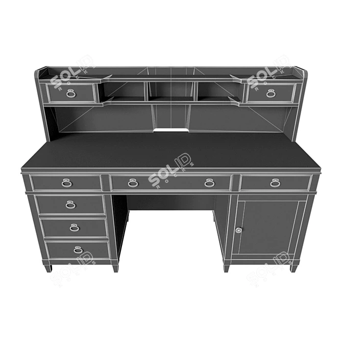 Versatile Smart Credenza Hutch 3D model image 3