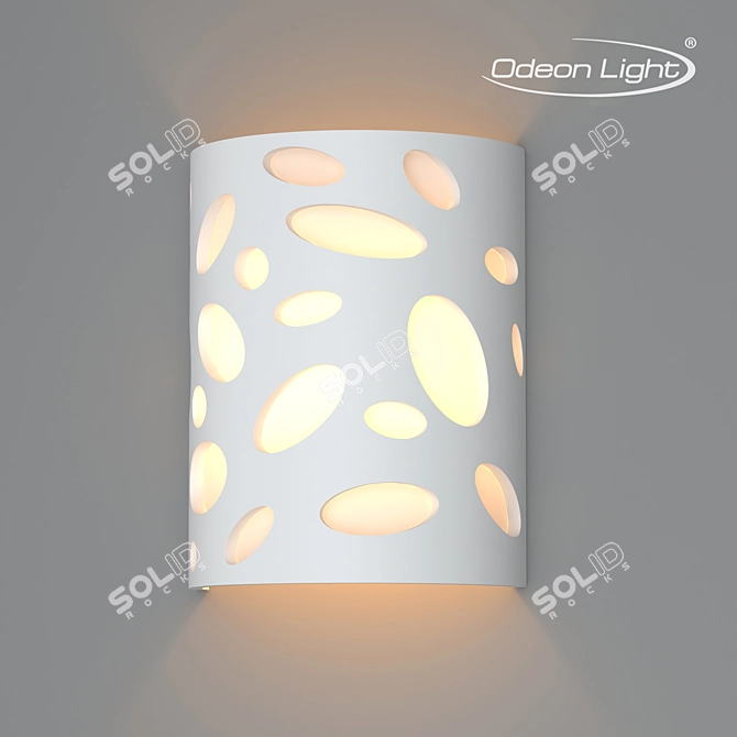 Elegant GIPS Wall Lamp 3D model image 1