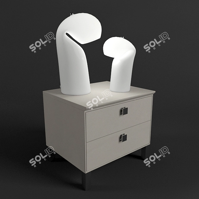 Contemporary Glass Lighting - Vistosi Bissa 3D model image 2