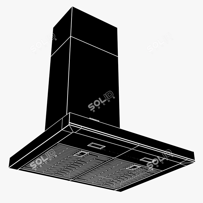 Siemens iQ700 60cm Wall Chimney Hood 3D model image 3