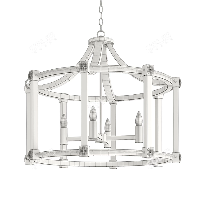 Highbank Chandelier | Currey & Company 3D model image 2