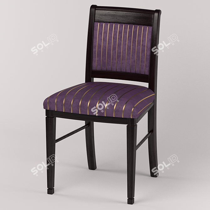 Elegant Cherry Chair with Customizable Upholstery 3D model image 1