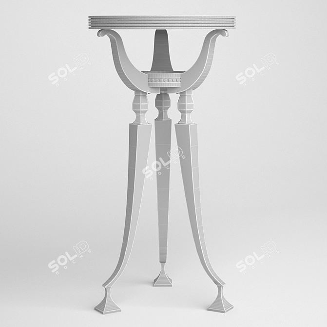 Stylish Glass and Metal Magazine Table 3D model image 2