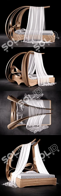  Enigmatic Canopy Bed: Joseph Walsh's Masterpiece 3D model image 2