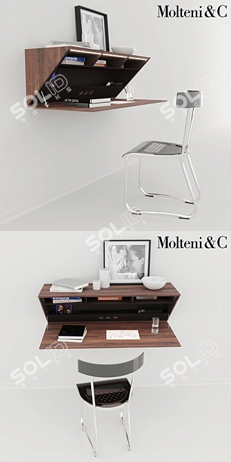 Elegant Italian Design: Molteni Segreto 3D model image 2