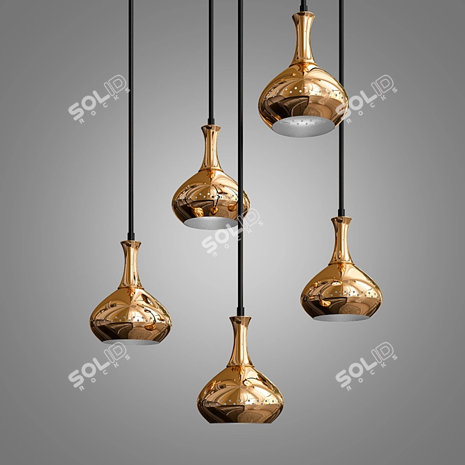 Elegant Hanging Lamp: Lampe Suspendue 3D model image 1