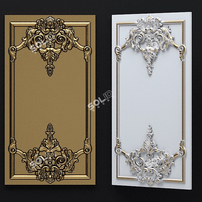 Premium CNC-Ready Furniture Panel 3D model image 1