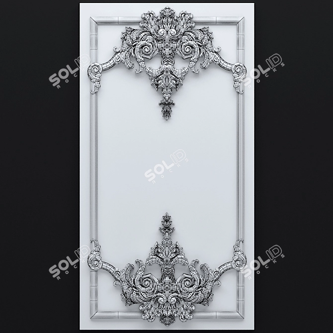 Premium CNC-Ready Furniture Panel 3D model image 2