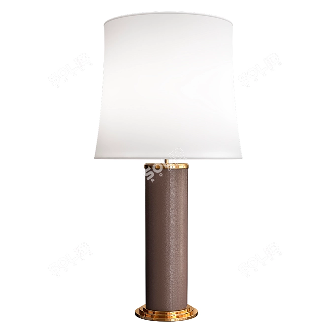 Elegant Silver Stem Table Lamp 3D model image 1