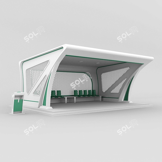 Modern Stop: Contemporary Style 3D model image 1