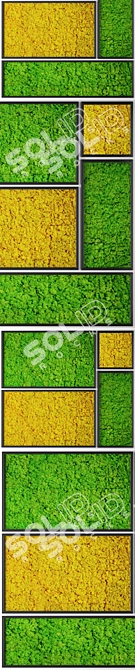 Evergreen Vertical Garden: Stabilized Moss 3D model image 2