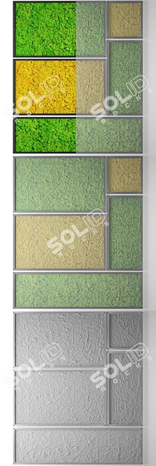 Evergreen Vertical Garden: Stabilized Moss 3D model image 3