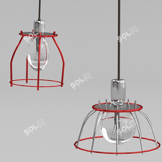 Contemporary Hanging Pendant Lights 3D model image 1